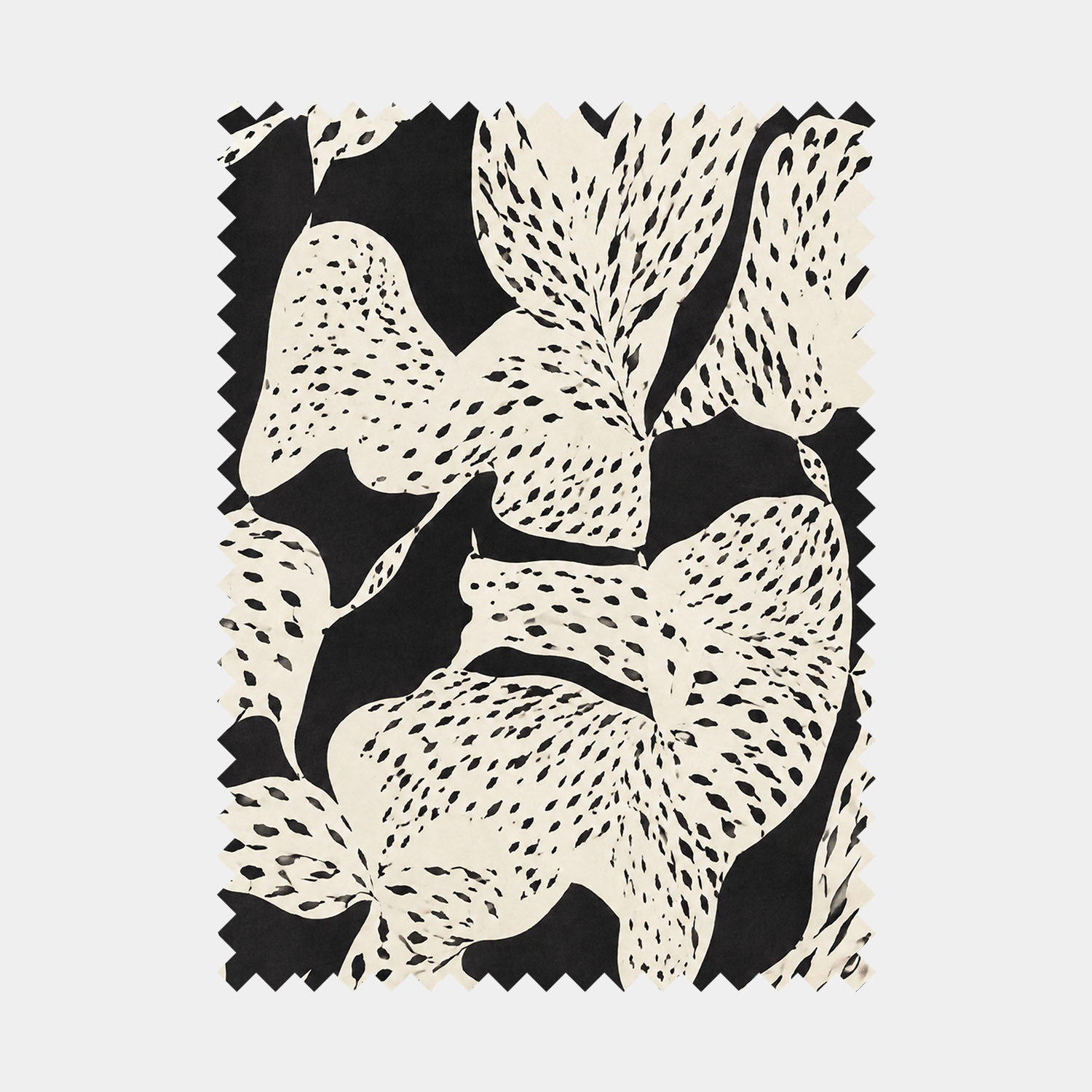 Noir Stippled Botanical Leaf
